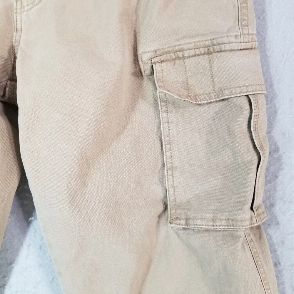 St John's Bay cargo pants men's 32x29 regular fit straight Brown stretch Flex